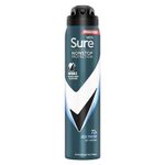 Sure Men Invisible Ice Fresh Nonstop Protection leaves no white marks or yellow stains on clothes Anti-perspirant Deodorant Aerosol 72h protection , 250ml ( pack of 1) (Packing May Vary)