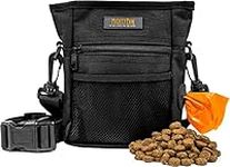 Mighty Paw Dog Treat Pouch 2.0 | Pet Training Hands-Free Snack Bag w/Strap. Holds 2 Cups Kibble, Poop Bags, Phone & Keys. Magnetic Clasp & Waist Belt Clip. Includes 1 Roll of Poop Bags - Bag Clip