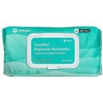 SUNKISS Trustplus Wet Wipes for Adult, Extra Thick 20 x 30 cm Body Cleaning Wipes with Aloe for Incontinence & Cleansing, Unscented, 50 Count