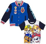 Paw Patrol Jacket with Chest Patch and Short Sleeve T-Shirt Combo, Royal, 5 Years