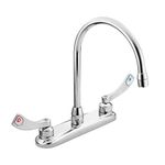 Moen 8289 M-Dura Two-Handle Wrist Blade Kitchen Faucet (Chrome)