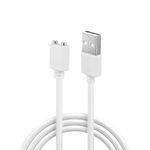 Magnetic USB Charger Cable Replacement Charging Cord with Strong Magnet for Wireless Massager and Smart Devices, 7mm Dual Pin, Safe and Durable Charging Solution, Universal Compatibility, White