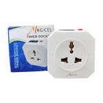 MAGICEL Automatic Timer Switch with Programmable Countdown Control – Power Cut-Off Plug, 230 Volts, 50Hz, 3500 Watts | Electricity Saving Device for Home, Office, and Factory