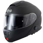 VCAN H272 BLINC BLUETOOTH A4 FLIP-FRONT MOTORCYCLE MODULAR HELMET ECE 2206 Approved Dual Visor Pinlock Ready Flip-up Touring Motorbike Intercom Helmet, Matt Black (M)