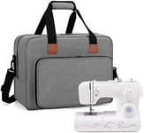 Luxja Sewing Machine Bag, Portable Tote Bag Compatible with Most Singer, Brother Sewing Machines and Extra Sewing Accessories, Gray