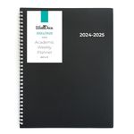 WallDeca 2024-2025 Academic Weekly Planner - Weekly & Monthly Planner, Jul 2024 - Dec 2025 | Flexible Cover, Notes Pages, Twin-Wire Binding (2024-2025 (A4))