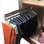 WERTY Heavy Duty Retractable Closet Clothes Hanger Rail,Adjustable Pull-Out Closet Rod 35-80cm,Wardrobe Clothing Rail,Closet Organizer Rack for Pants and Coat,Load-Bearing 25kg (Size : 80cm)