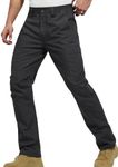 FREE SOLDIER Outdoor Men Teflon Scratch-Resistant Pants Four Seasons Hiking Climbing Tactical Trousers(Black 30W/30L)