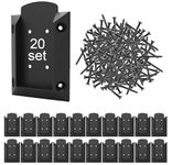 KASTFORCE 20pc Nylon Deck Railing Brackets Connectors with 160pcs Rust-Free Screws for 2x4 (1.5x3.5) Railing Wood Post KF4011