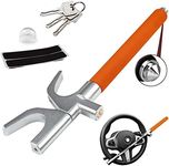 lootaan Steering Wheel Lock, Universal Car Lock Anti-Theft Device for Cars Vans Trucks Heavy Duty Steering Lock with 3 Keys and Safety Hammer Function for Car Security