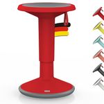 Interstuhl UPis1 - Ergonomic Stool with Swing Effect - For Straight Back Made in Germany (red, standard edition)