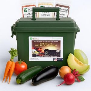 Ultimate Non-GMO Heirloom Survival Seed Vault β 23,000 Open-Pollinated Vegetable, Herb & Fruit Seeds for Planting β 144 Varieties for All USDA Hardiness Zones β Long Term Emergency Preparedness Seeds