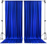 Stookin Royal Blue 10 feet x 10 feet Polyester Backdrop Drapes Curtains Panels with Rod Pockets - Wedding Ceremony Party Home Window Decorations (5X10), (2 Panal Set)