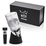 Wine Aerator Set - Red Wine Pourer with Stand - KOI ARTISAN Wine Stopper Sediment Remover Filter - Perfect Wine Gifts – Mens Gadgets and Women