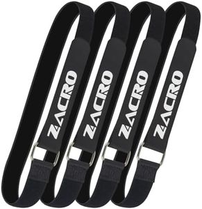 Zacro Bike Rack Straps, 2/4 PCS Adjustable Bike Wheel Strap with Upgraded Gel Grip & Stonger Metal Buckle, 31.5 Inches Anti-Slip Bicycle Tire Stabilizer Strap