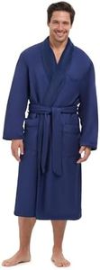 MONARCH Plush Lined Microfiber Bath Robe for Women or Men - Super Soft, Durable Luxury Spa, Resort & Hotel Bathrobe, Generously Sized (Unisex) Cypress