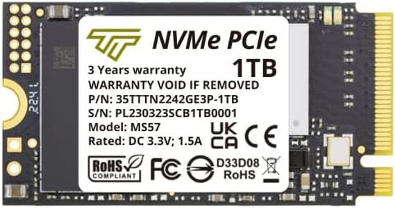 Timetec 1TB M.2 2242 SSD NVMe PCIe Gen3x4 3D NAND TLC Read/Write Speed Up to 2,100/1,600 MB/s Compatible with Lenovo Thinkpad X1 Nano Gen 2 /ThinkPad 11e Yoga Gen 6 /Thinkpad E15, Laptop and Desktop