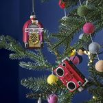 Ginger Ray Christmas Novelty Retro Juke Box & Boombox Hanging Tree Decorative Accessories 2 Pack