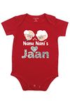 Fflirtygo Nana Nani's Jaan Printed Romper Baby Wear Cotton Infants Half sleeve romper/bodysuit Red Color for Boys and Girls