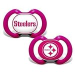 BabyFanatic Girls Pink Pacifier 2-Pack - NFL Pittsburgh Steelers - Officially Licensed League Gear