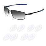 Acefrog 4 Pairs Upgraded Nose Pads for Oakley Whisker, WireTap OO4071, Half Wire 2.0, Crosshair 2.0, Square Wire 3.0; for Maui Jim Eyeglass Sunglass, Push-in Nose Piece Replacement, Anti-Slip, Clear