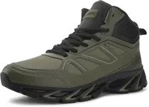 Joomra Mens High Top Shoes Size 13 Male Walking Basketball Tennis Sneakers Hiking Leather Skate Fashion Casual Army Green 48