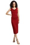 FOREVER 21 Women's Polyester Bodycon Maxi Dress (FWA24CDRF0102_Red