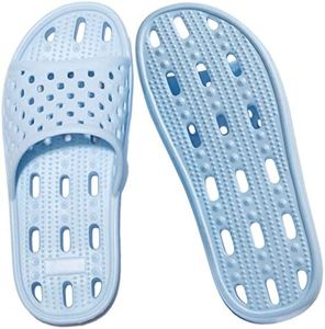 Josaywin Zapatos de Playa y Piscina Zapatillas para Ducha Mujer Chanclas de Casa Zapatillas de Baño Sandalias Cómodas Ligeras Antideslizantes para Bañarse Interior Piscina Azul 38 EU