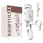 KIARYUOLL Heated Eyelash Curler Rechargeable Electric Hot Lash Therapy Lash Lifter Clamp for Preppy Makeup Gift Makeup Trending Plastic Material (Colour White)