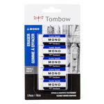 Tombow 57321 Mono Eraser, White, Small, 5-Pack. Cleanly Removes Marks Without Damaging Paper