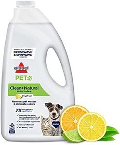 BISSELL - Machine Formula - Pet Clean + Natural Multi Surface Formula - for use with CrossWave and SpinWave Machines | 3123D Value 64 Oz