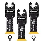 EZARC Titanium Oscillating Multitool Blades, Extra-Long Reach 3 Pack Oscillating Saw Blade for Metal, Wood Nails, Screws Cutting, Plastic