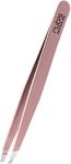 Rubis Classic Collection - Professional Eyebrow Tweezers Slanted Tip - Slanted Tweezers for Eyebrow Plucking and Hair Removal (Pink)