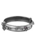 Shyle 925 Sterling Silver Bangle/Bracelet, Tattva Vintage Inspired Sadabahaar Kada,Well Stamped with 925,Traditional Silver Multicolor Chudi, Handcrafted Silver Kada, Gift for Her (2-2)