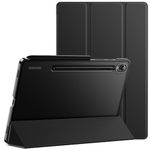 JETech Case for Samsung Galaxy Tab S10 Ultra/Tab S9 Ultra 14.6-Inch, Translucent Back Tri-Fold Stand Protective Tablet Cover, Support S Pen Charging, Auto Wake/Sleep (Graphite Black)