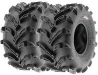 Set of 2 SunF A024 22x11-9 ATV UTV Mud/Trail Tires, 6-PR, Deep Directional Tread