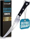 Cutluxe Curved Boning Knife – 6" Boning Knife for Meat Cutting, Fillet Knife – High Carbon German Steel, Full Tang & Ergonomic Handle Design – Artisan Series