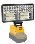 Cordless 20V Max LED Work Light for Dewalt 20v Battery, 78W 7800LM Flashlight, LED Flood Light, Battery Light with Dual USB Charging Port LED Light for Outdoors and Job Site Lighting (Tool only)