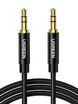 UGREEN 3.5mm to 3.5mm Audio Cable Aux Lead Braided Headphone Male to Male Mini Jack to Mini Jack Stereo Auxiliary Cord Compatible with Car TV Phone Laptop MP3 iPod Earphone Amp Speaker Soundbar(0.5M)