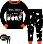 Tkria Kids Pajamas for Baby Boys Glow in The Dark Halloween Ghost Skull Sleepwear Toddler Girls Skeleton Pjs Outfit 1-7T