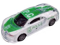 FunBlast Police Toy Car for Kids – Friction Power Car Toy with Sound and Lights for Kids Boys, Musical Police Car Toy for 3+ Years Kids, Boys, Girls, Battery Operated Toy Car (Green)