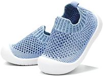 AOIREMON Baby Shoes for Boys Girls Infant Toddler First Walkers Non-Skid Slipper Breathable Knitted Mesh Lightweight Walking Shoes Boy & Girls Tennis Shoes Slip-on Soft Sole Indoor & Outdoor Sneakers