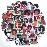 Zonon 100 Pieces Melanin Stickers Black Girl Pop Singer Computer Decal for Laptop Water Bottles Skateboard Graffiti Patches, Trendy Waterproof Vinyl Stickers for Teens (Classic)