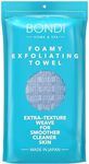 BONDI HOME SPA - Exfoliating Shower Towel - Extra Foamy Body Scrubber for Smoother Skin - Made in Japan