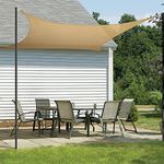 HIPPO Shade Sail 9.5FTX15FT 150 GSM Sun Shade 85% UV Block for Canopy Cover, Outdoor Patio, Garden, Pergola, Balcony Tent (Beige, Customize, Pack of 1)