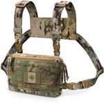 WYNEX Tactical Chest Rig Bag of Laser Cut Design, Molle Chest Pouch Utility Recon Kit Bag Tactical Combat Chest Pack Airsoft