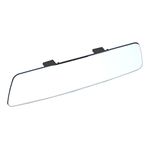 E-GENERIX Universal Fit Snap On Interior Large Rear View Frameless Glass Car Mirror With 300Mm Curve Wide Angle,Pack Of 1