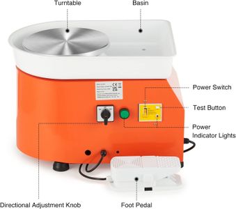 CREWORKS 350W Electric Pottery Wheel – Adjustable Speed Ceramic Machine