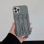 LuxuryKase LK122 Fashion Art Praying Angel Statue Protective Case for iPhone 13 Pro (Silicone | Gray)
