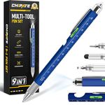 Chipate Gifts for Men, 9 in 1 Multi Tool Pen, Stocking Fillers for Men, Mens Gifts for Christmas, Birthday Gifts for Him, Gifts for Men Who Have Everything, Gadgets for Men Gifts, Secret Santa Gifts